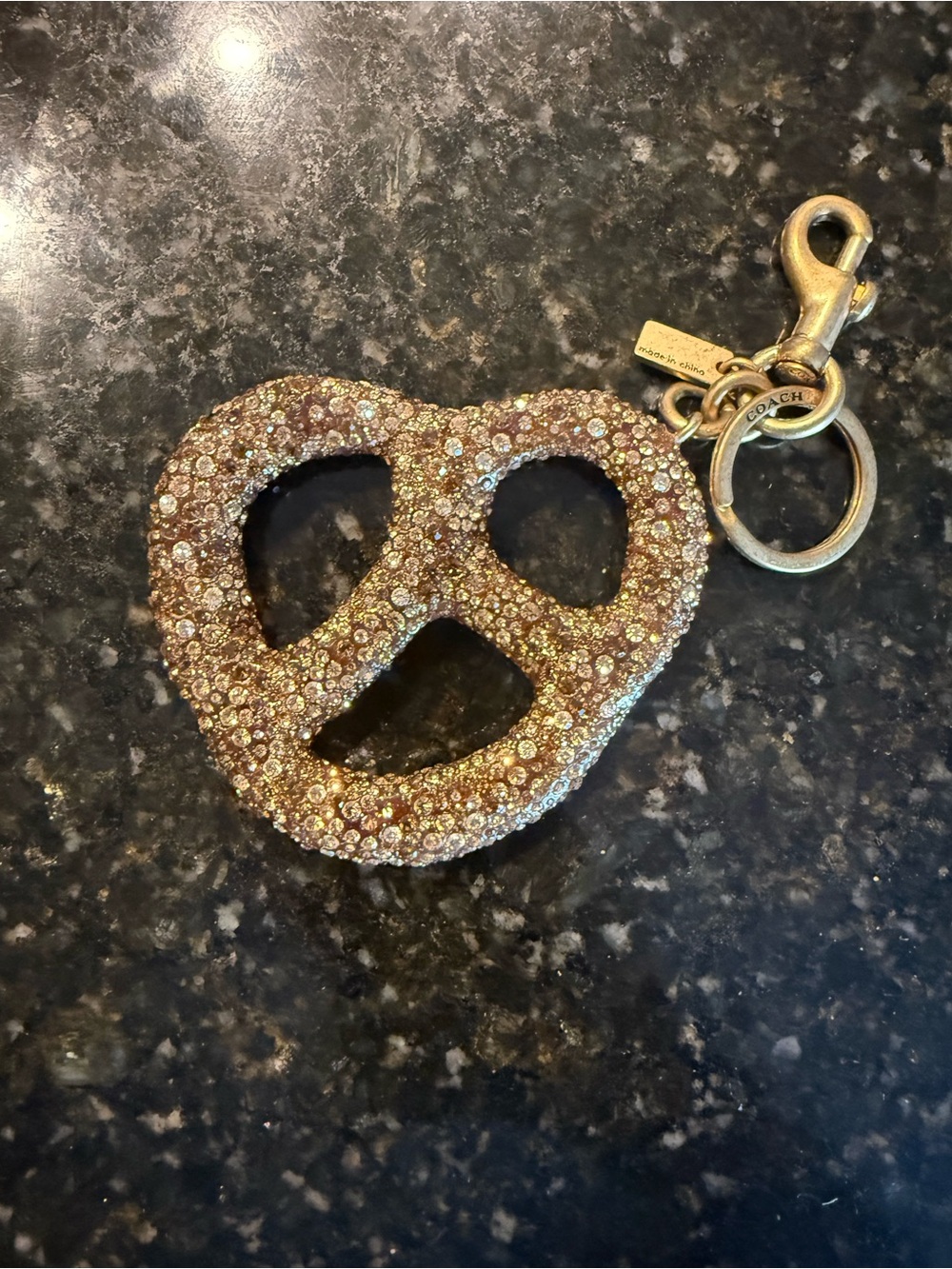 Crystal Pretzel Bag Charm - Picture 2 of 5